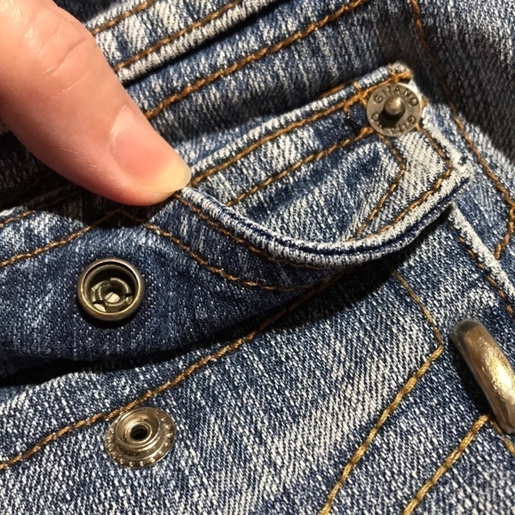 GITANO—VTG—Women’s Mid-Rise Stonewashed Denim Blue Jeans w/Flared Legs—Sz 8 - Picture 12 of 17